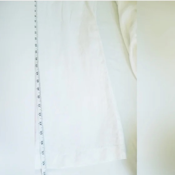 Juicy Couture White Linen Pants 100% Linen Exterior Adjustable drawstring and - Picture 12 of 13